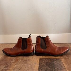 Johnston & Murphy Rich Brown Leather Ankle Boots